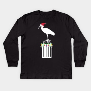 Christmas Bin Chicken Kids Long Sleeve T-Shirt